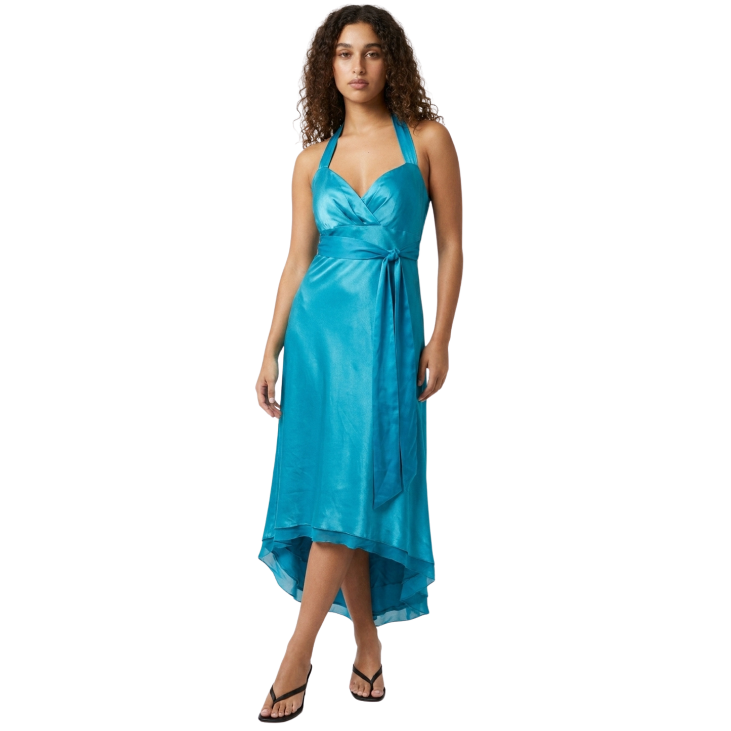 Vintage Blue Cache Silk Dress