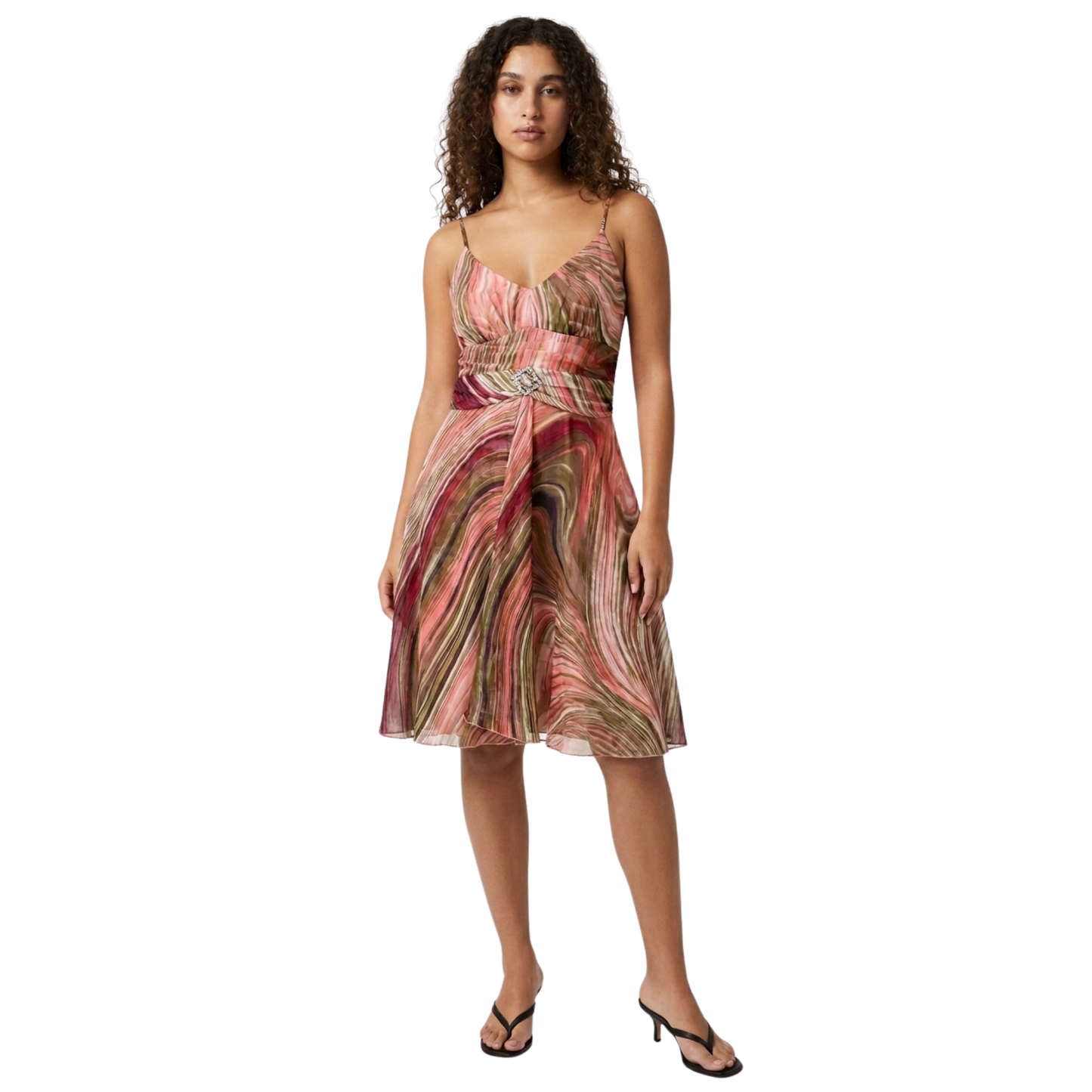 Early 2000s Swirl Print Dress
