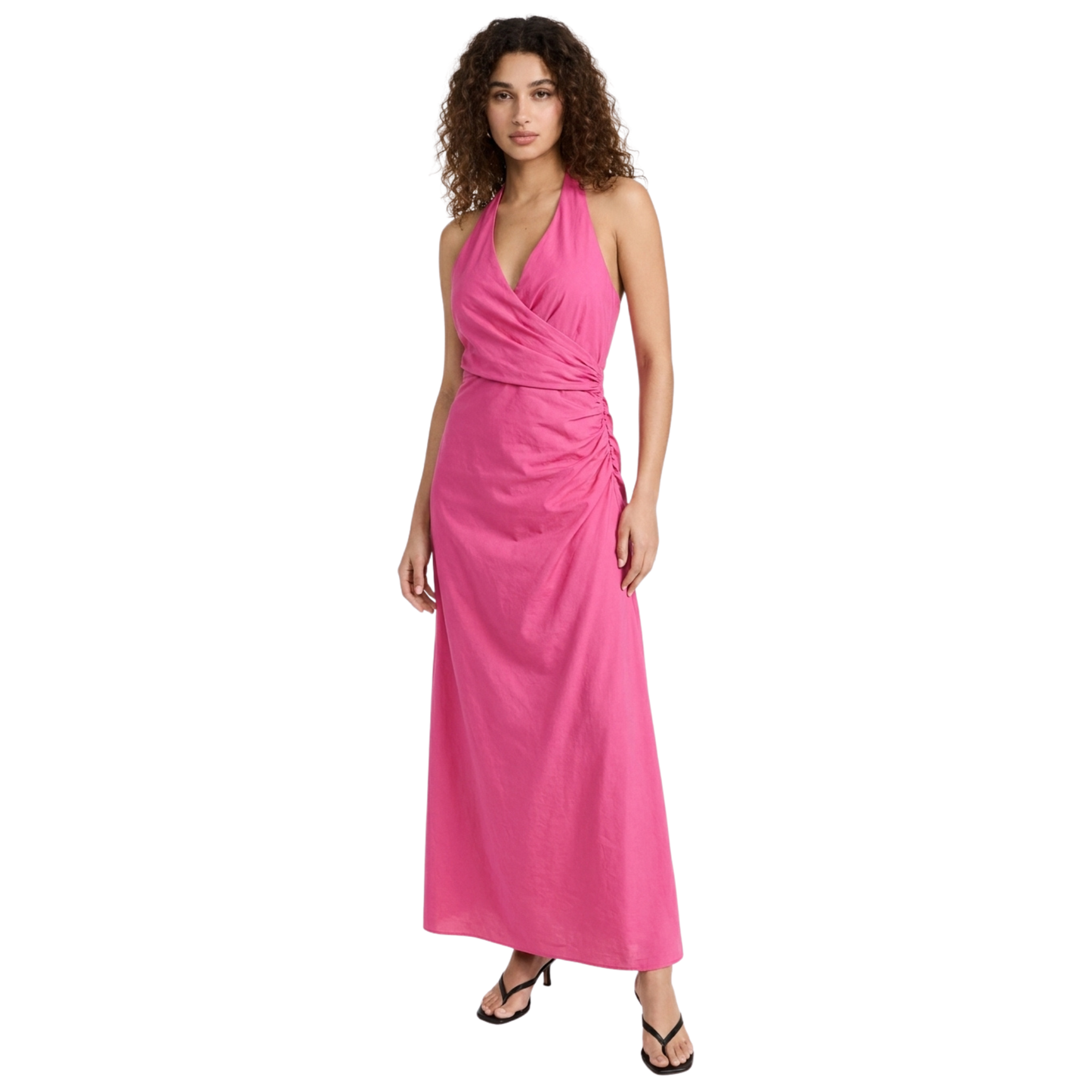 Pink Evening Halter Dress