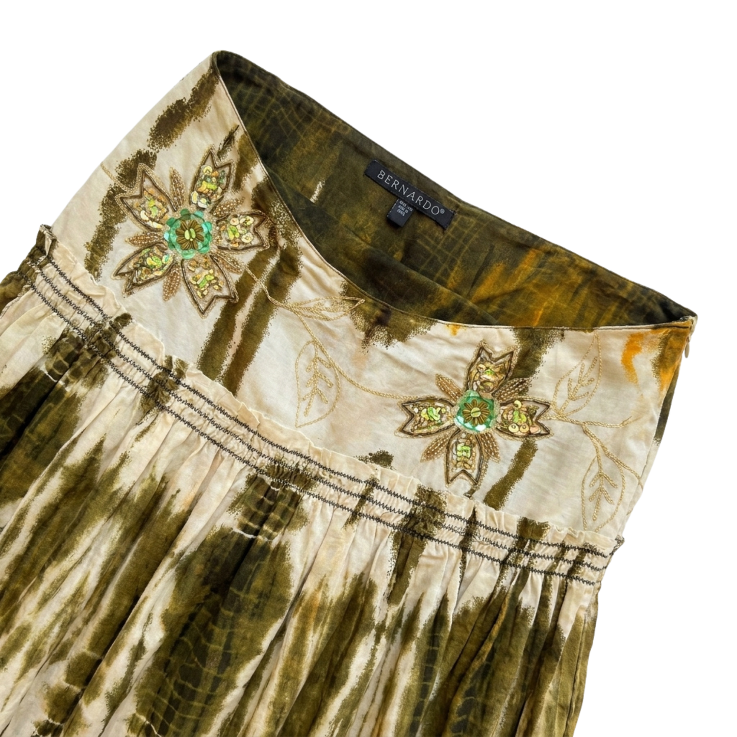 Tie-Dye Beaded Maxi Skirt