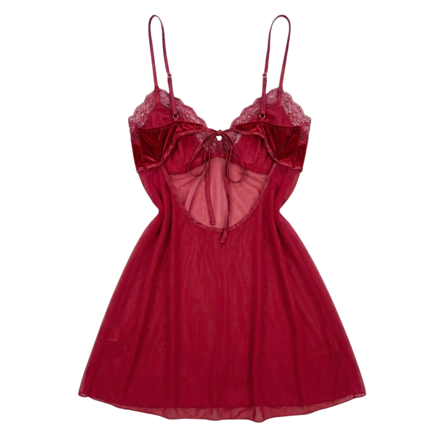 Red Lace Lingerie Slip