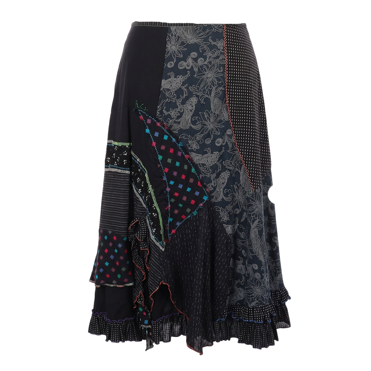 Patchwork Patterned Skirt