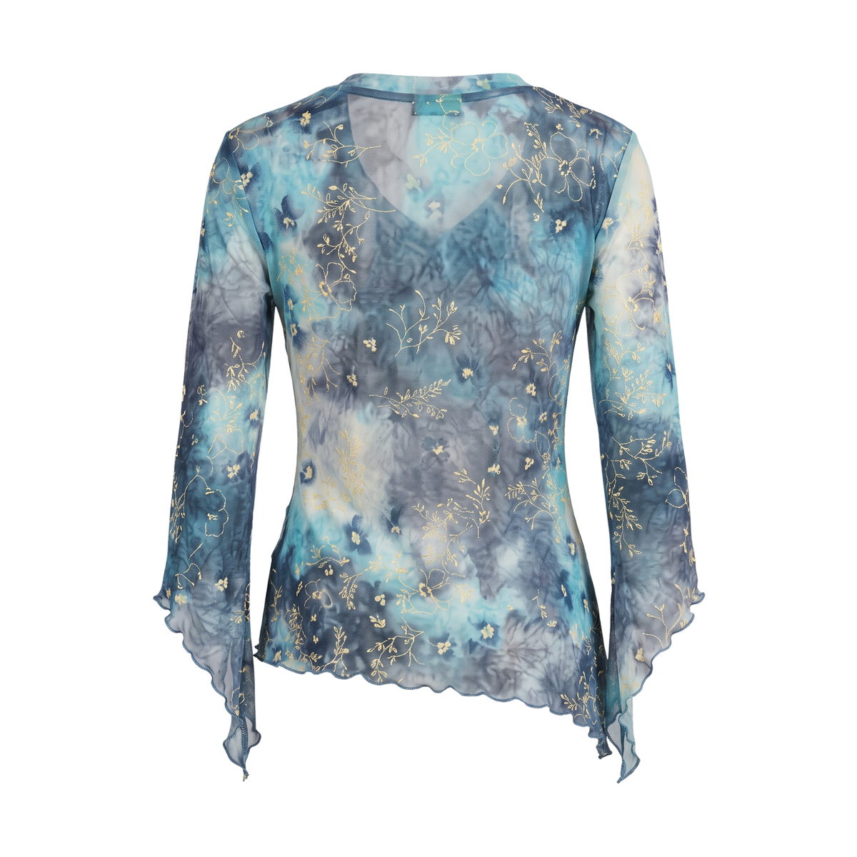 Early 2000s Mesh Bell Sleeve Top