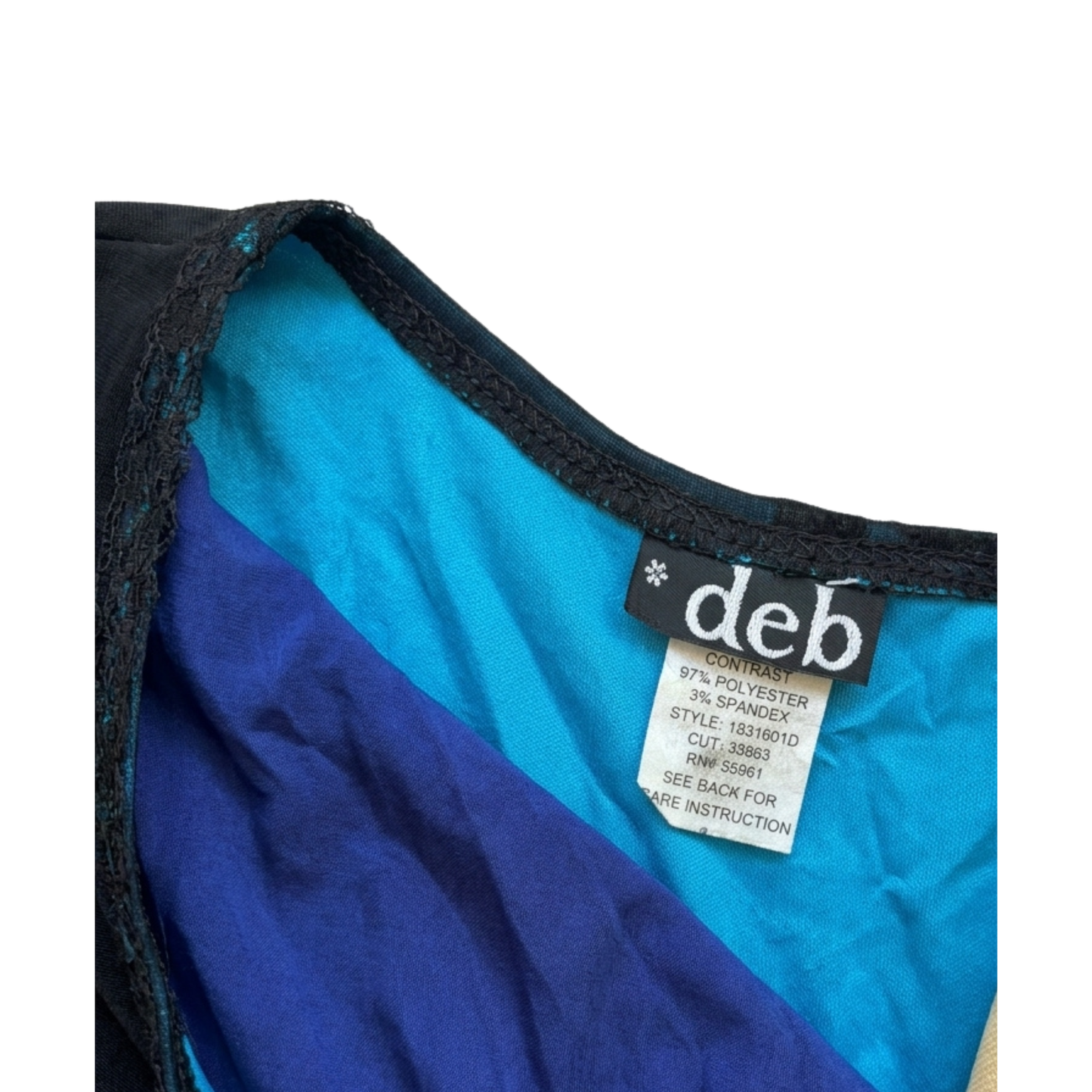 Y2K Blue & Black Asymmetrical Ruched Fairy Core Dress