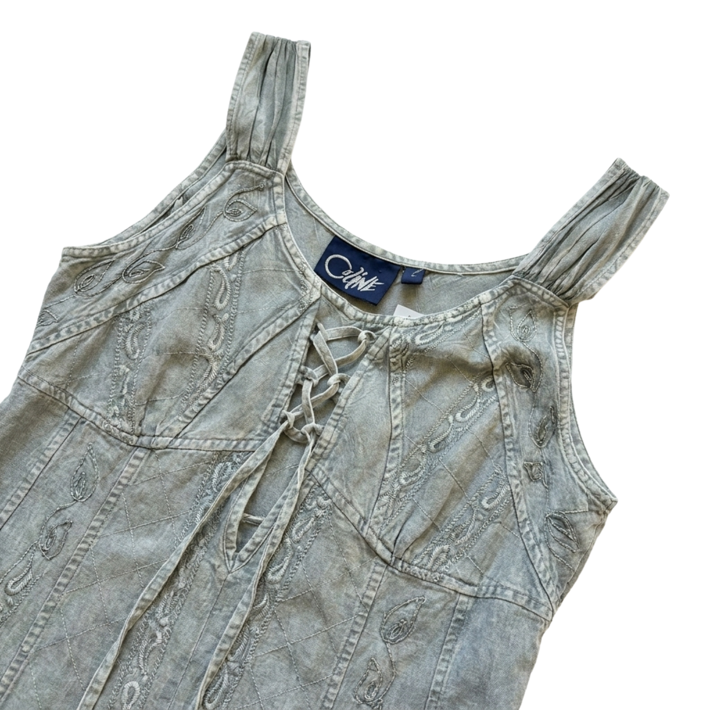 Embroidered Early 2000s Beaded Dress