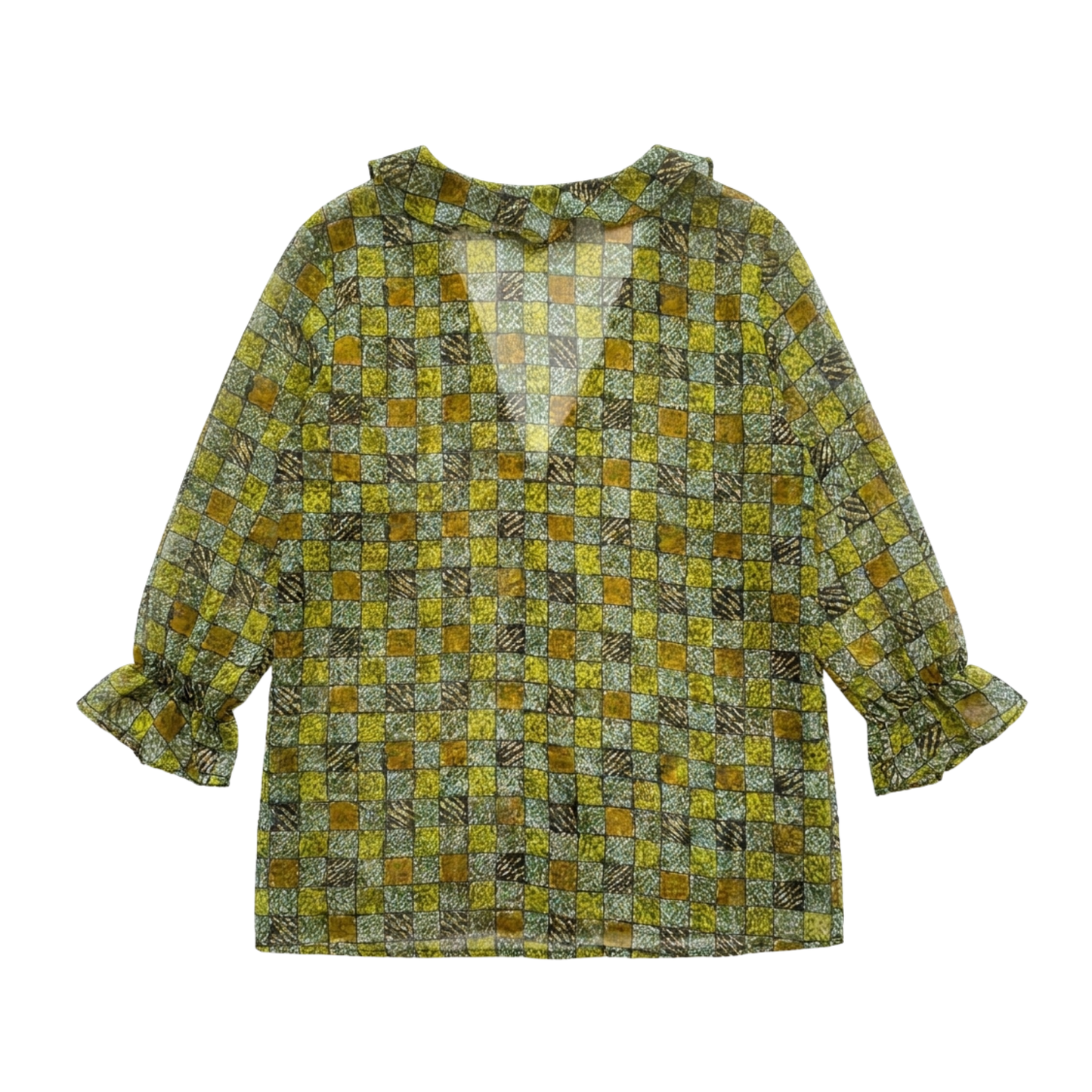 Early 2000s Sheer Green Tie-Top