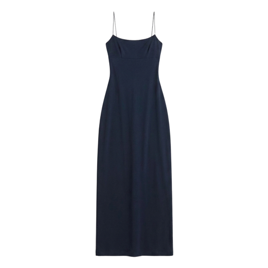 Black 90s Low Back Dress