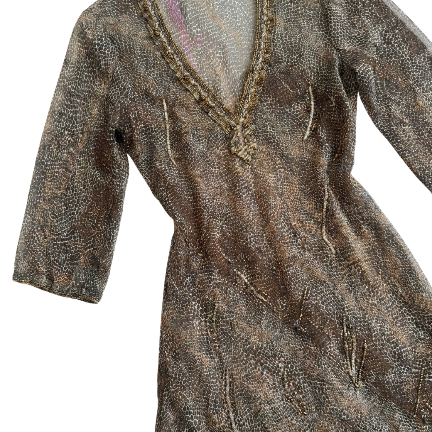 Vintage Sheer Alberto Makali Beach Cover-Up
