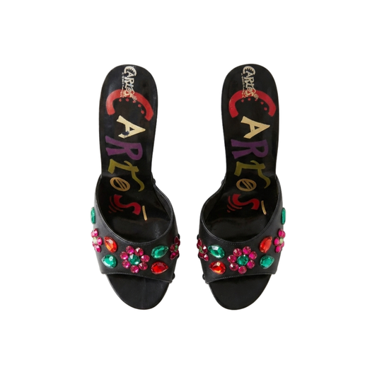 Black Bejeweled Shoes