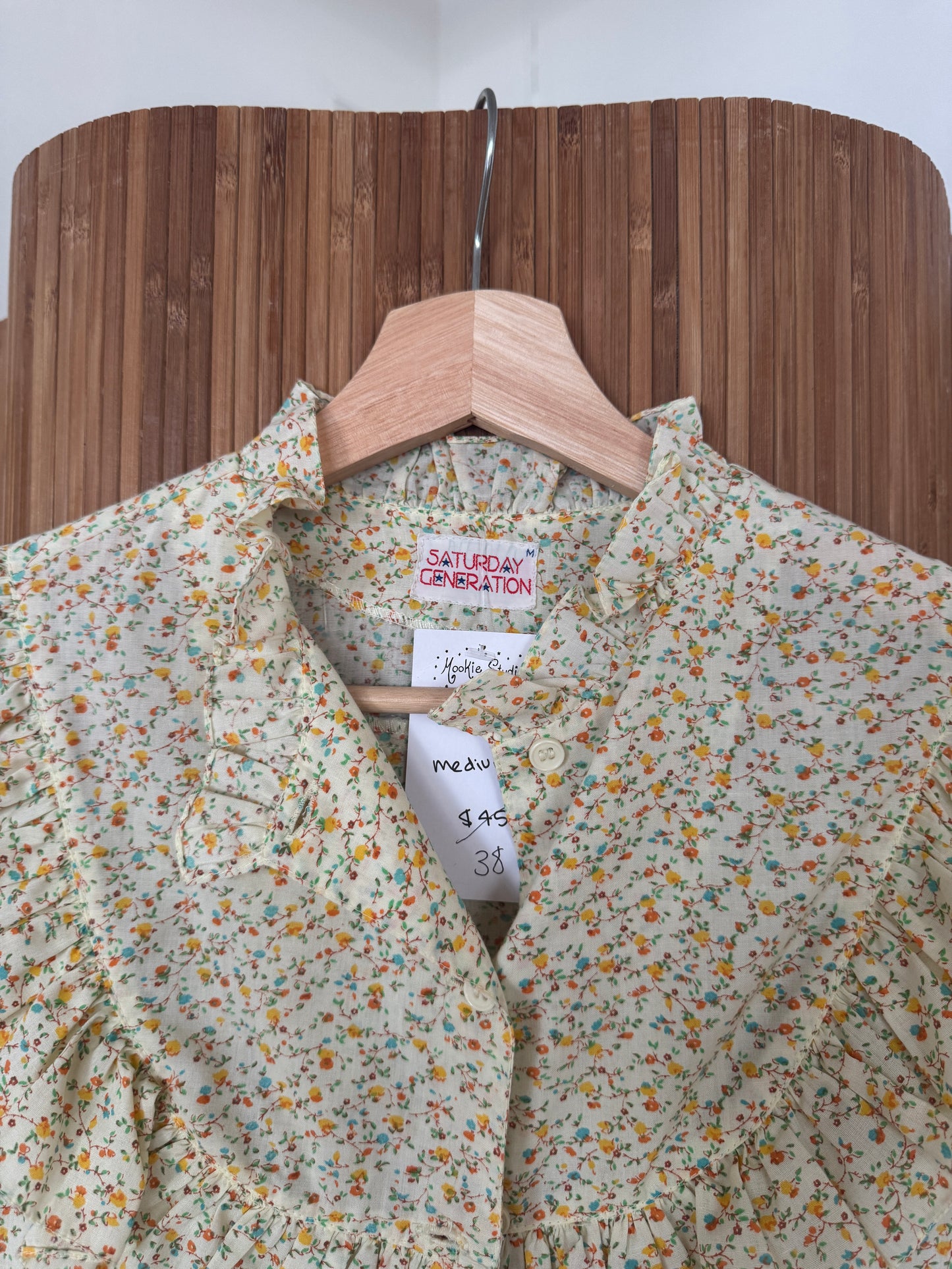 1970s Floral Blouse