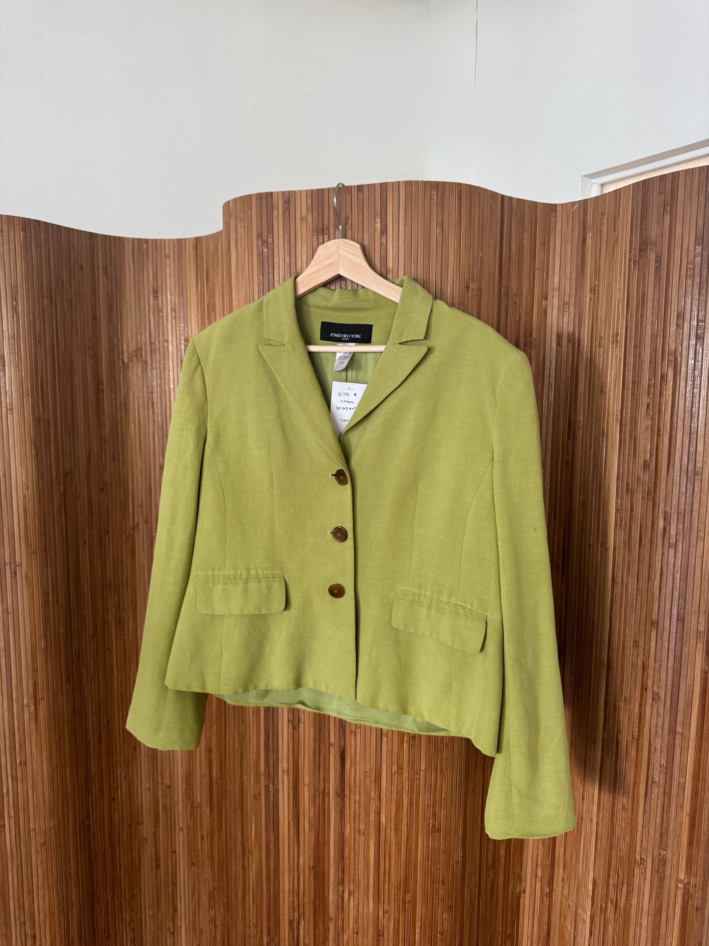 90s Vintage Silk and Linen Blazer