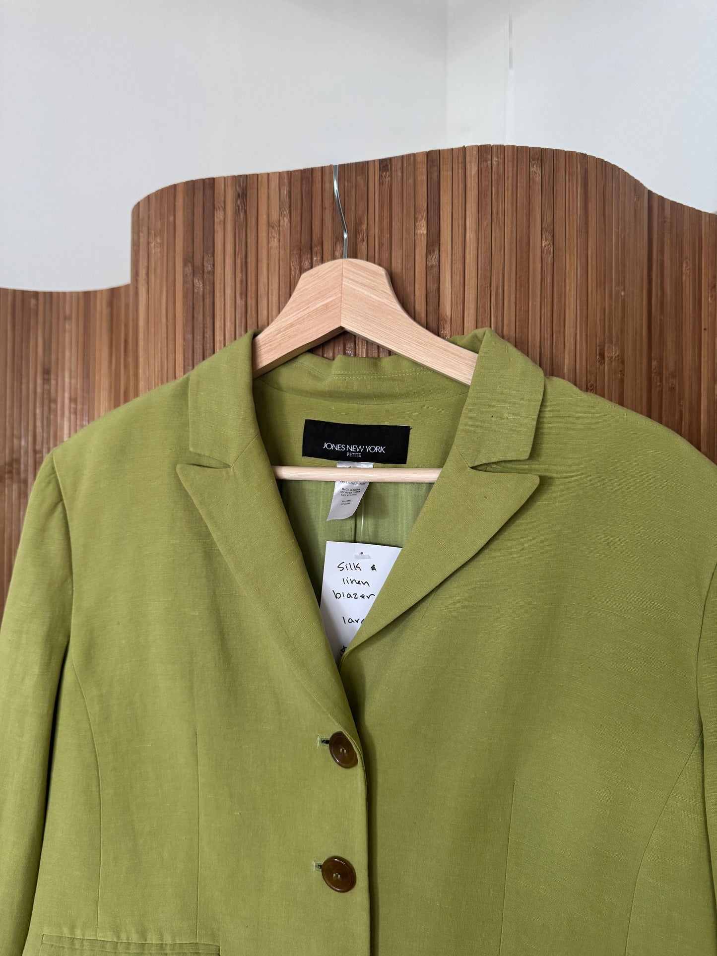 90s Vintage Silk and Linen Blazer