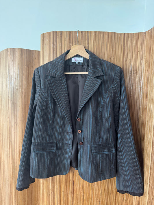 Vintage 90s Parisian Pinstripe Blazer