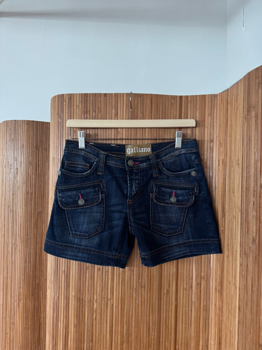 Vintage 2000s John Galliano Denim Shorts