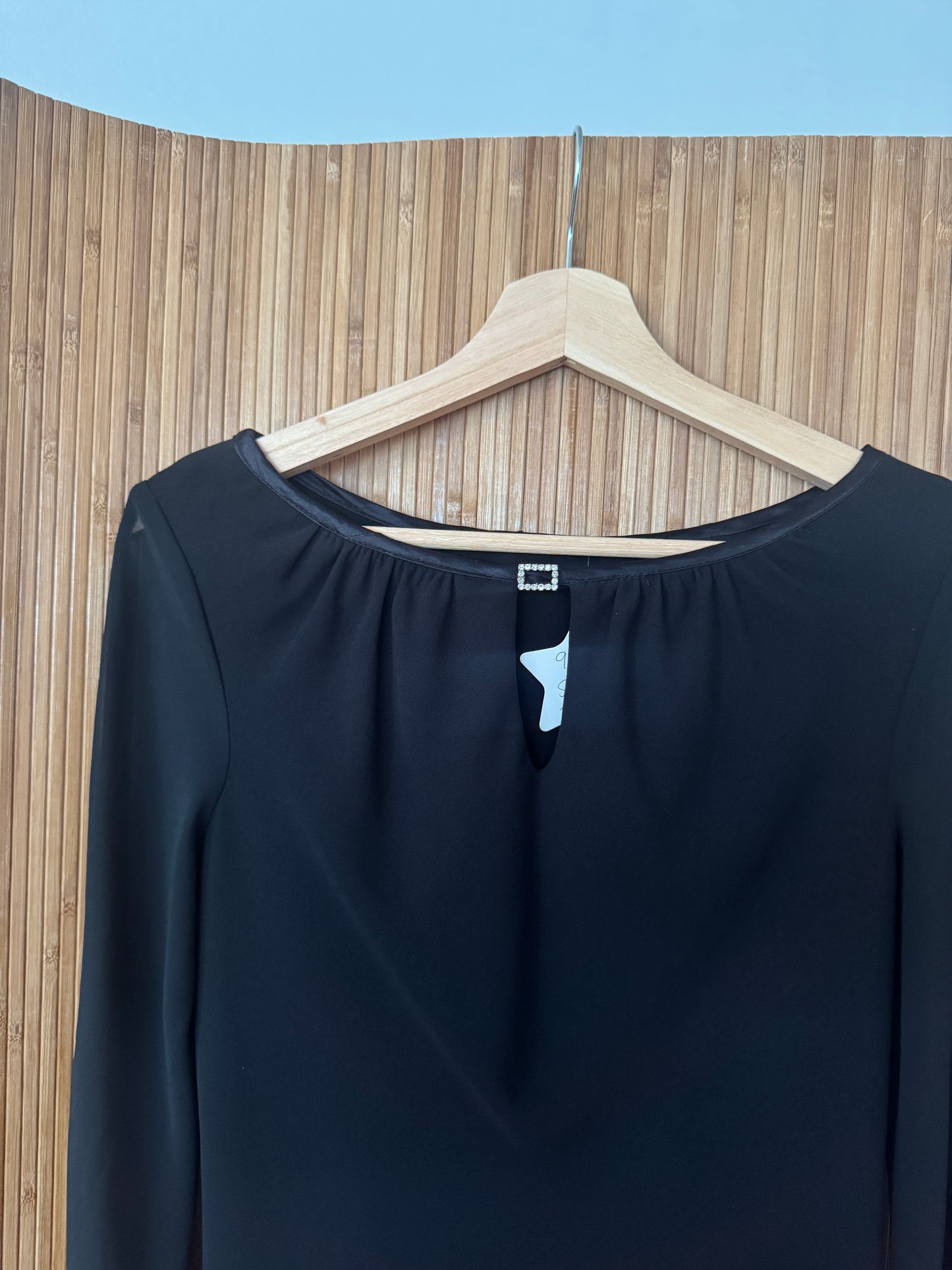 Black 90s Dress with Bell Sleeves