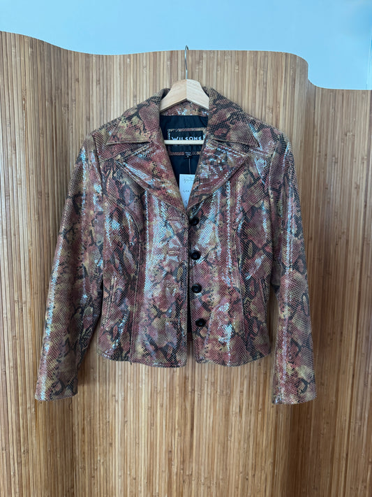 Vintage Snakeskin Leather Jacket