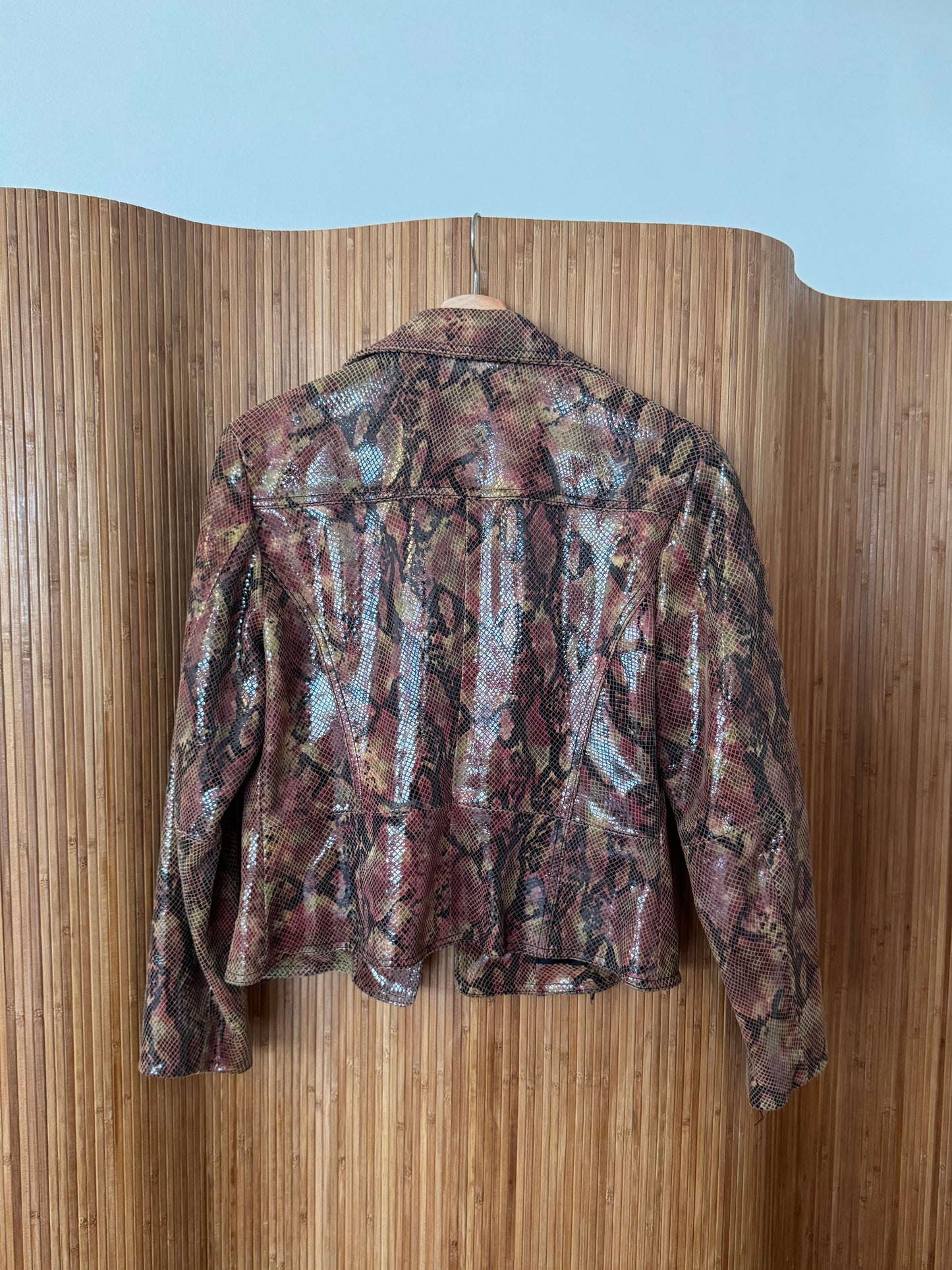 Vintage Snakeskin Leather Jacket