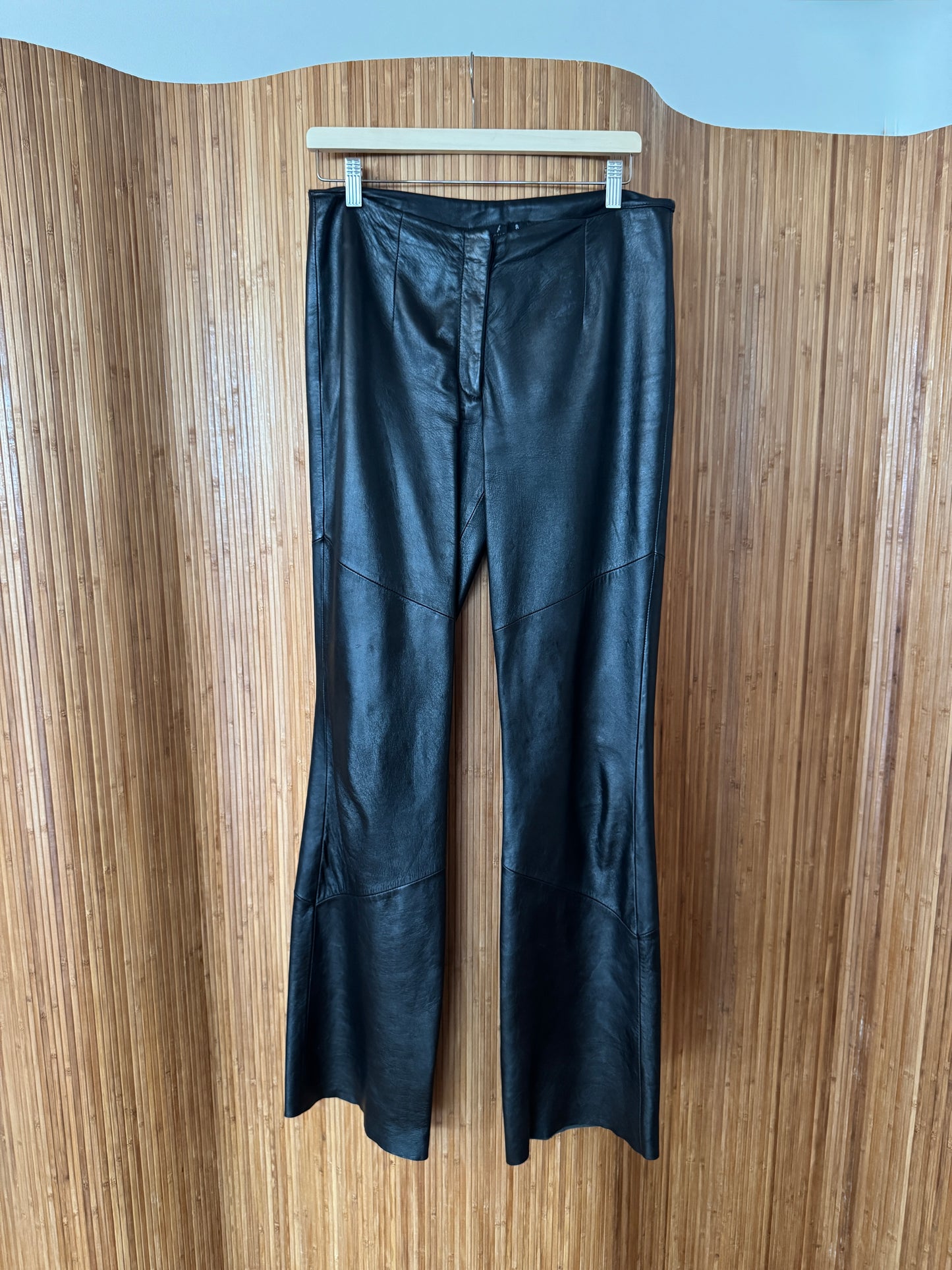 Vintage Low-Rise Leather Pants