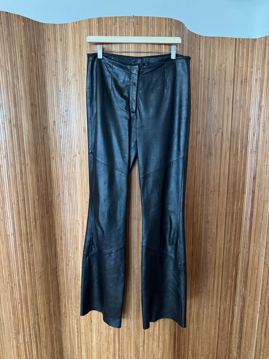 Vintage Low-Rise Leather Pants