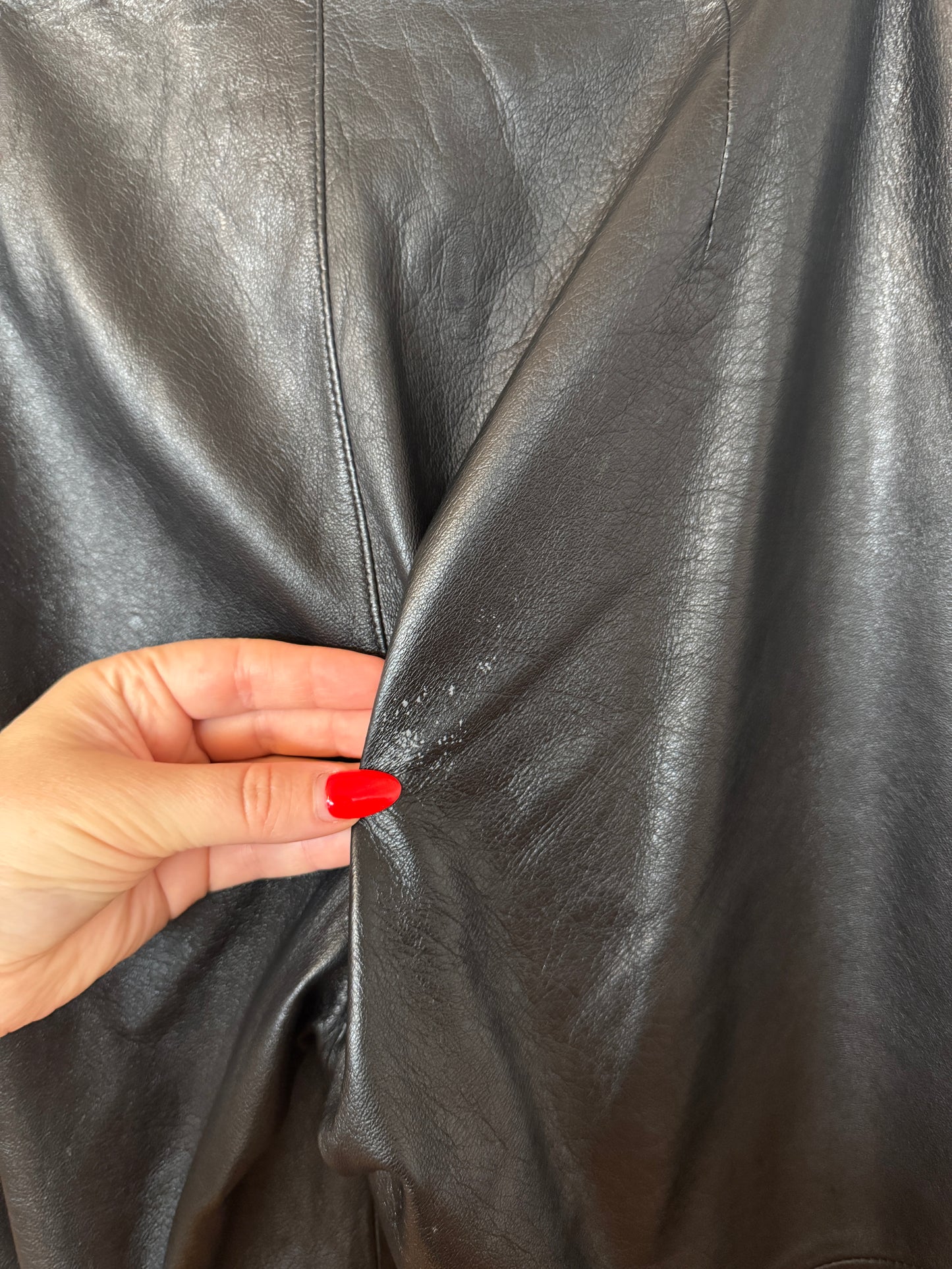 Vintage Low-Rise Leather Pants