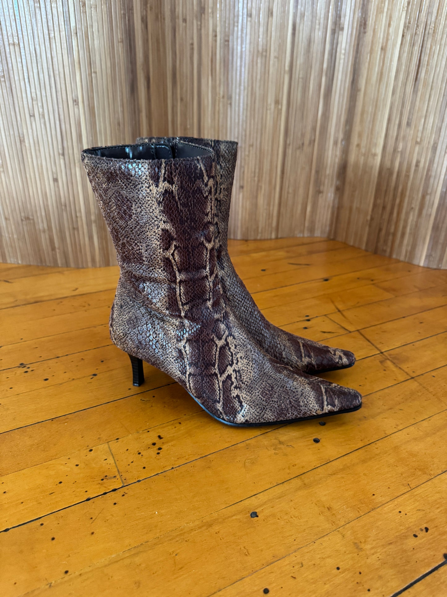 Vintage 90s Snakeskin Boots