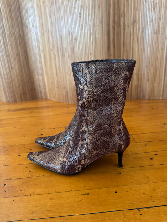 Vintage 90s Snakeskin Boots