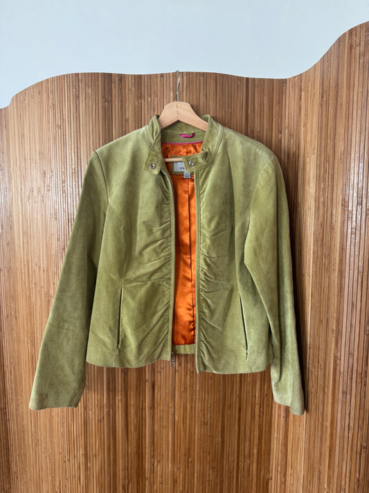 Vintage Green Suede Jacket