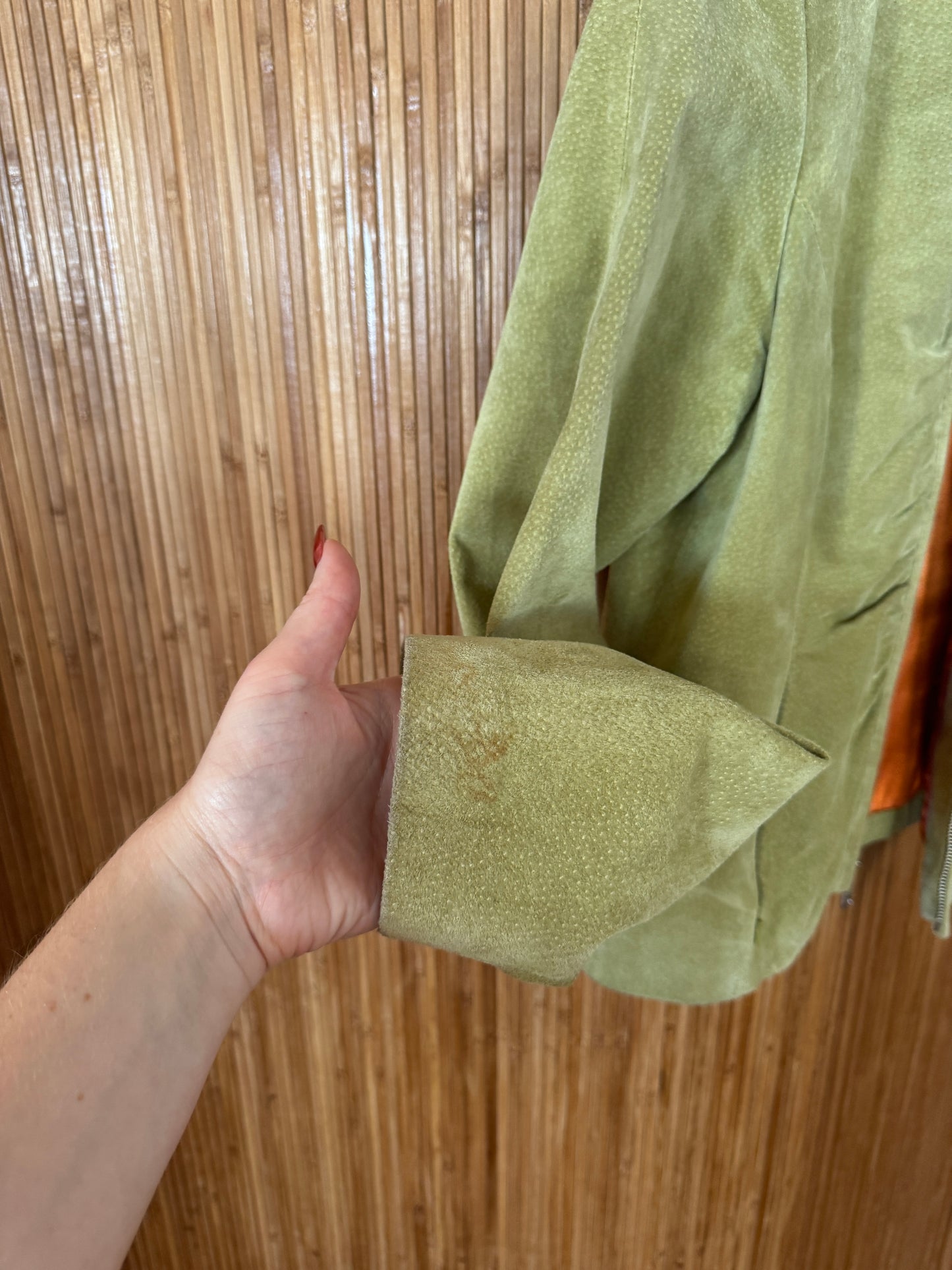 Vintage Green Suede Jacket