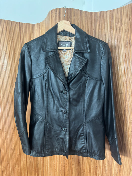 Vintage 90s Leather Blazer