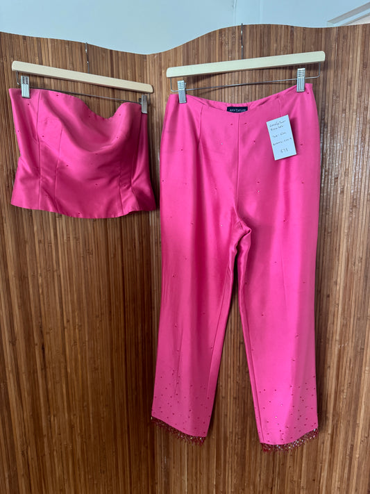 Vintage Silk Two-Piece Beaded Set