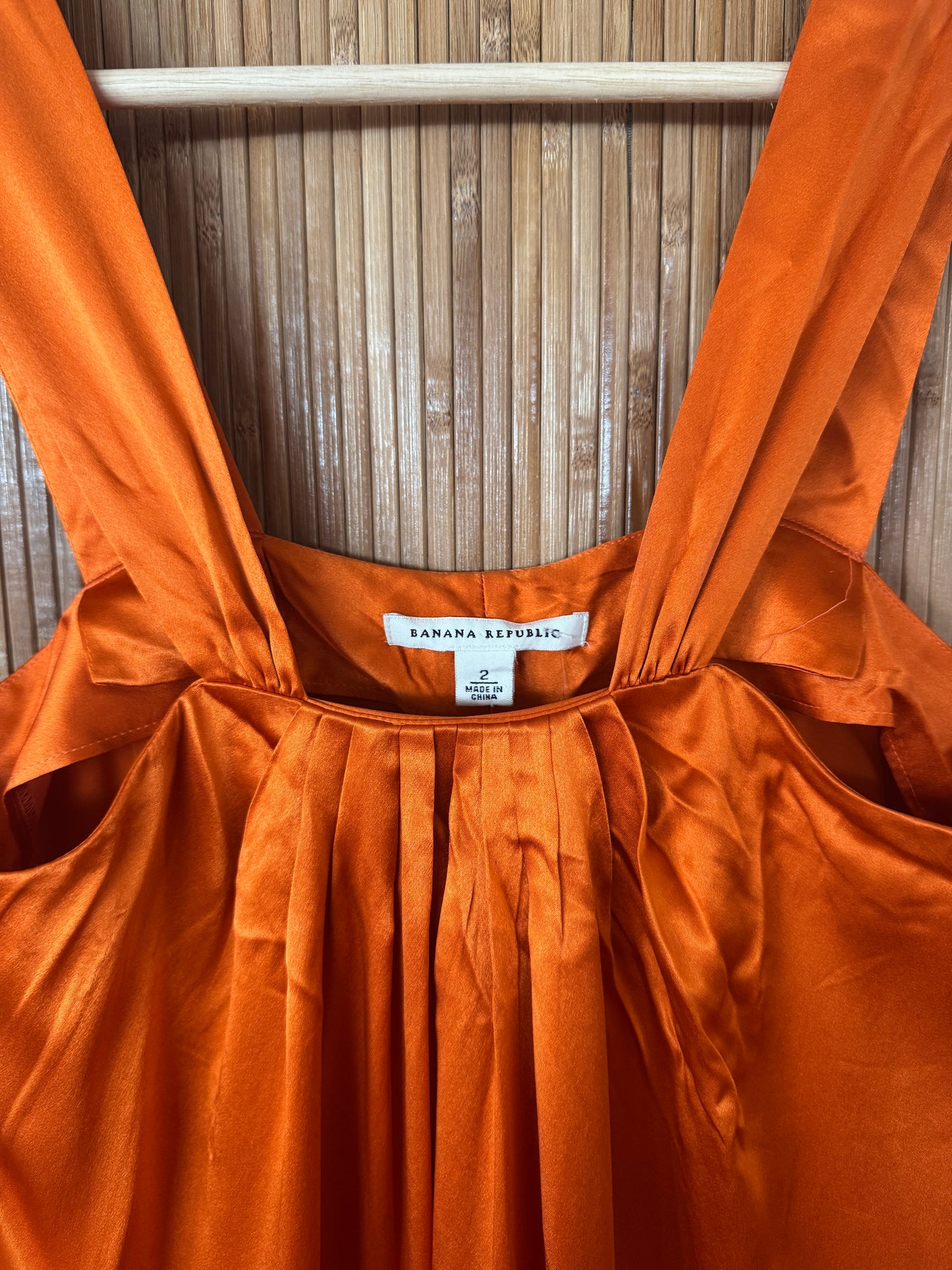 Orange Silk Dress by Banana Republic