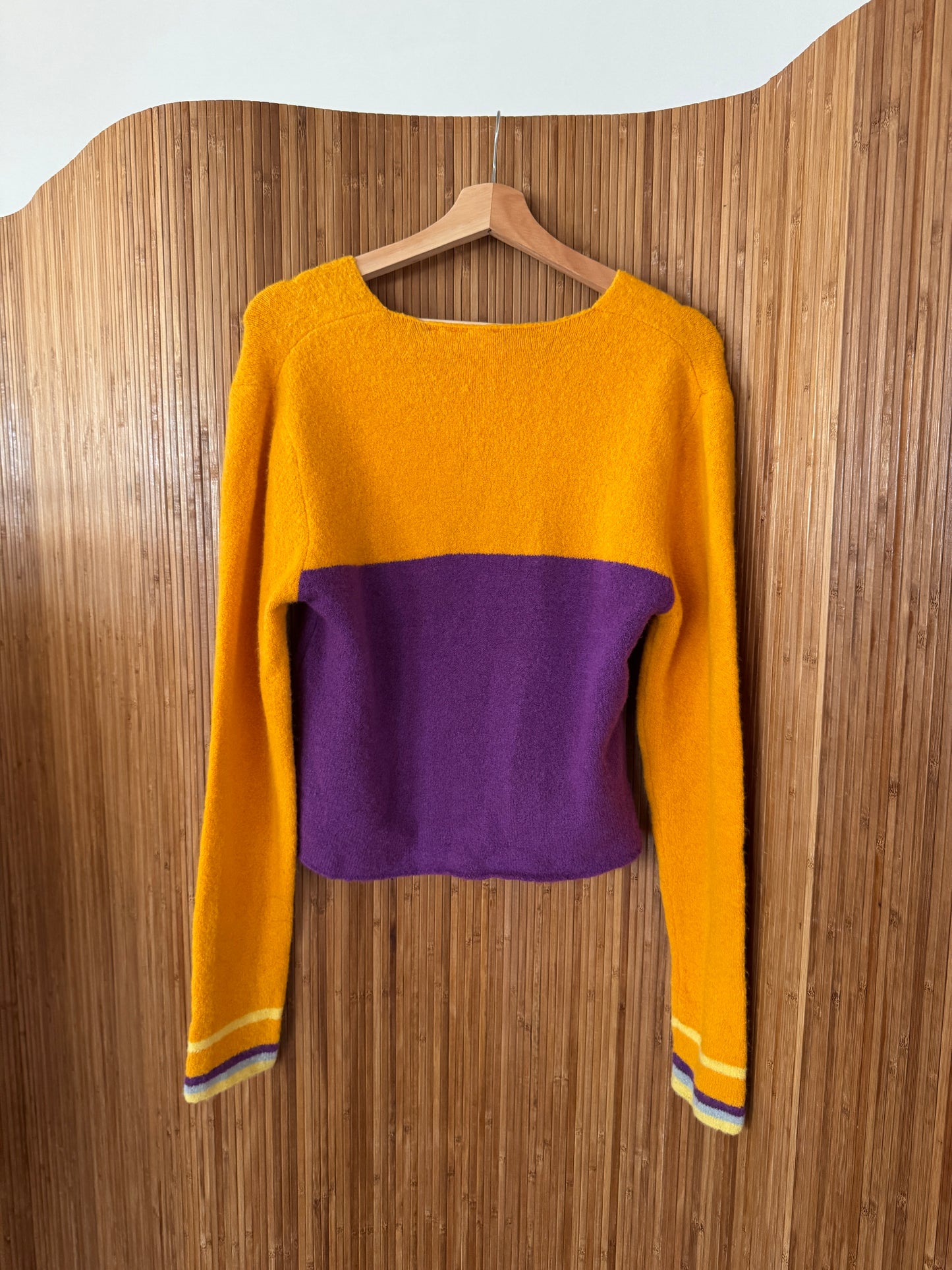 Vintage 90s Purple and Yellow Sweater