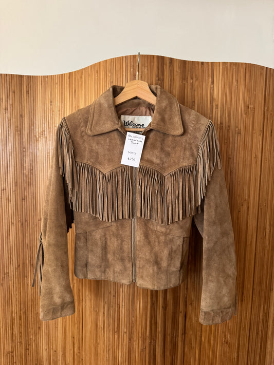 Vintage 1980s Suede Fringe Jacket