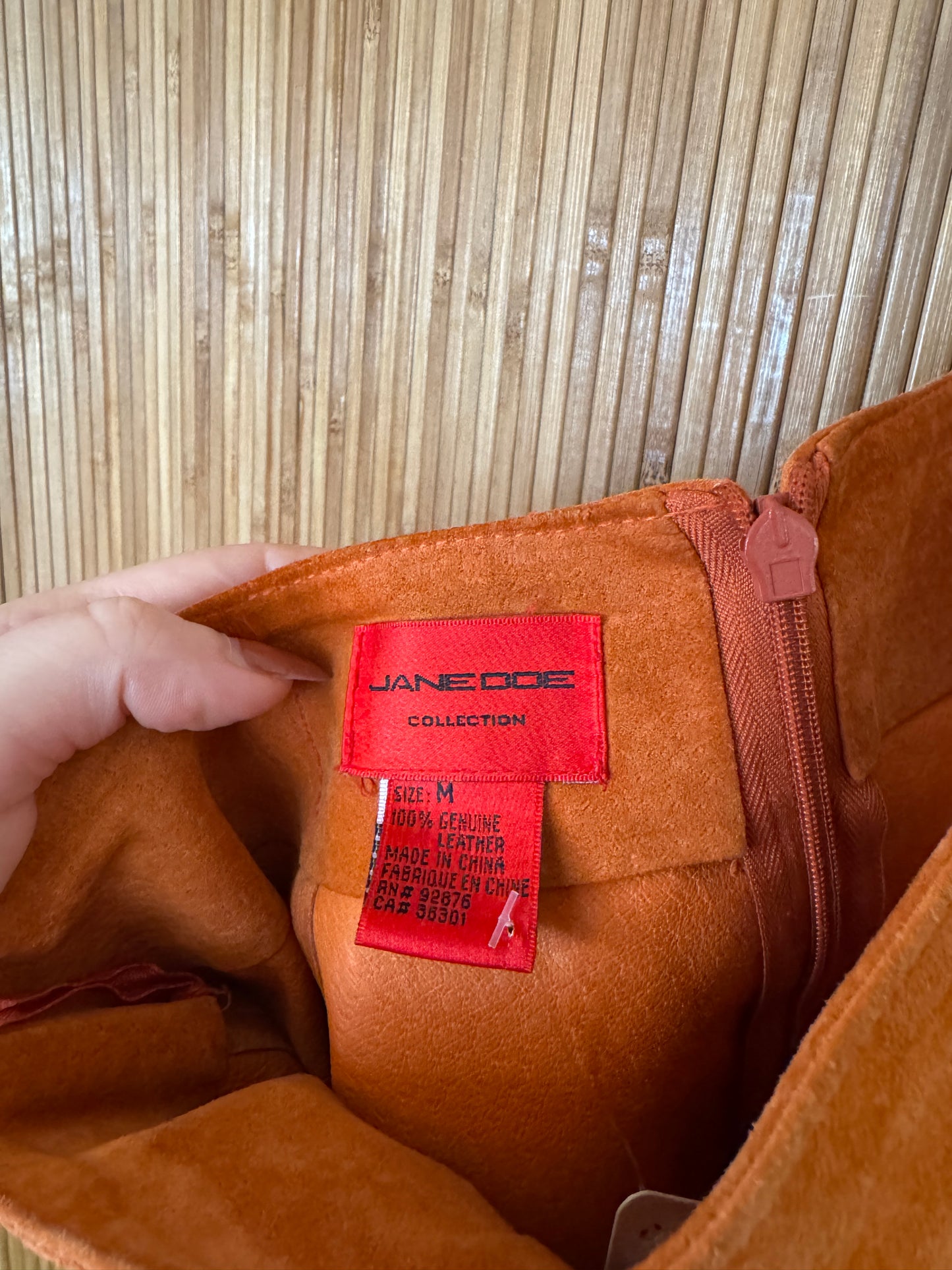 Vintage Suede Beaded Skirt