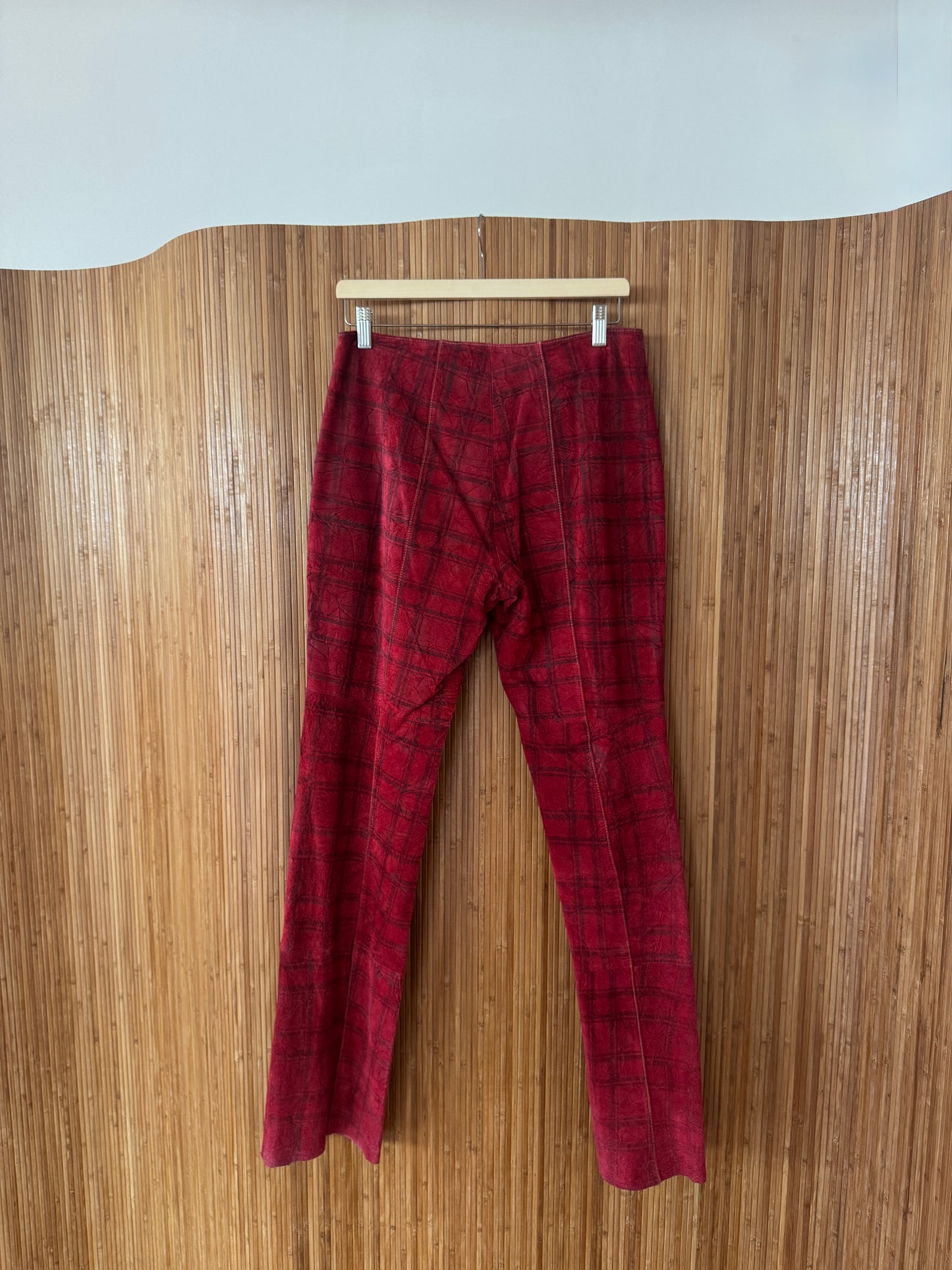 Wilson's Plaid Red Suede Pants