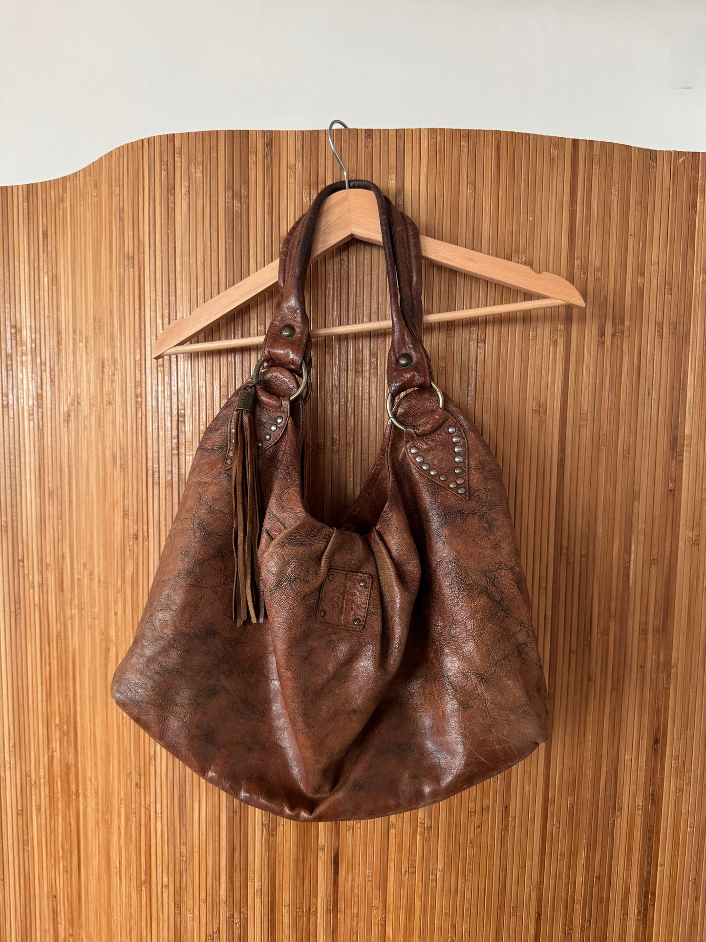 Brown Leather Hobo Purse