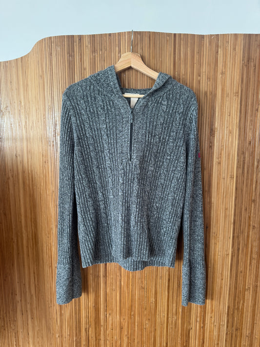 DKNY Ribbed Half-Zip Sweater