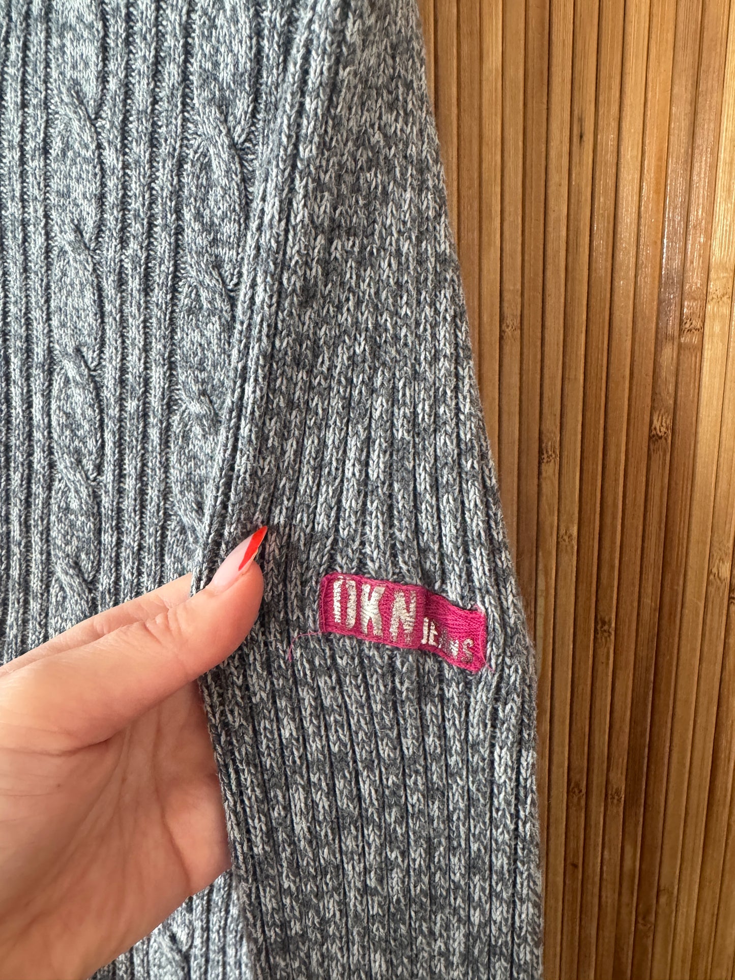 DKNY Ribbed Half-Zip Sweater