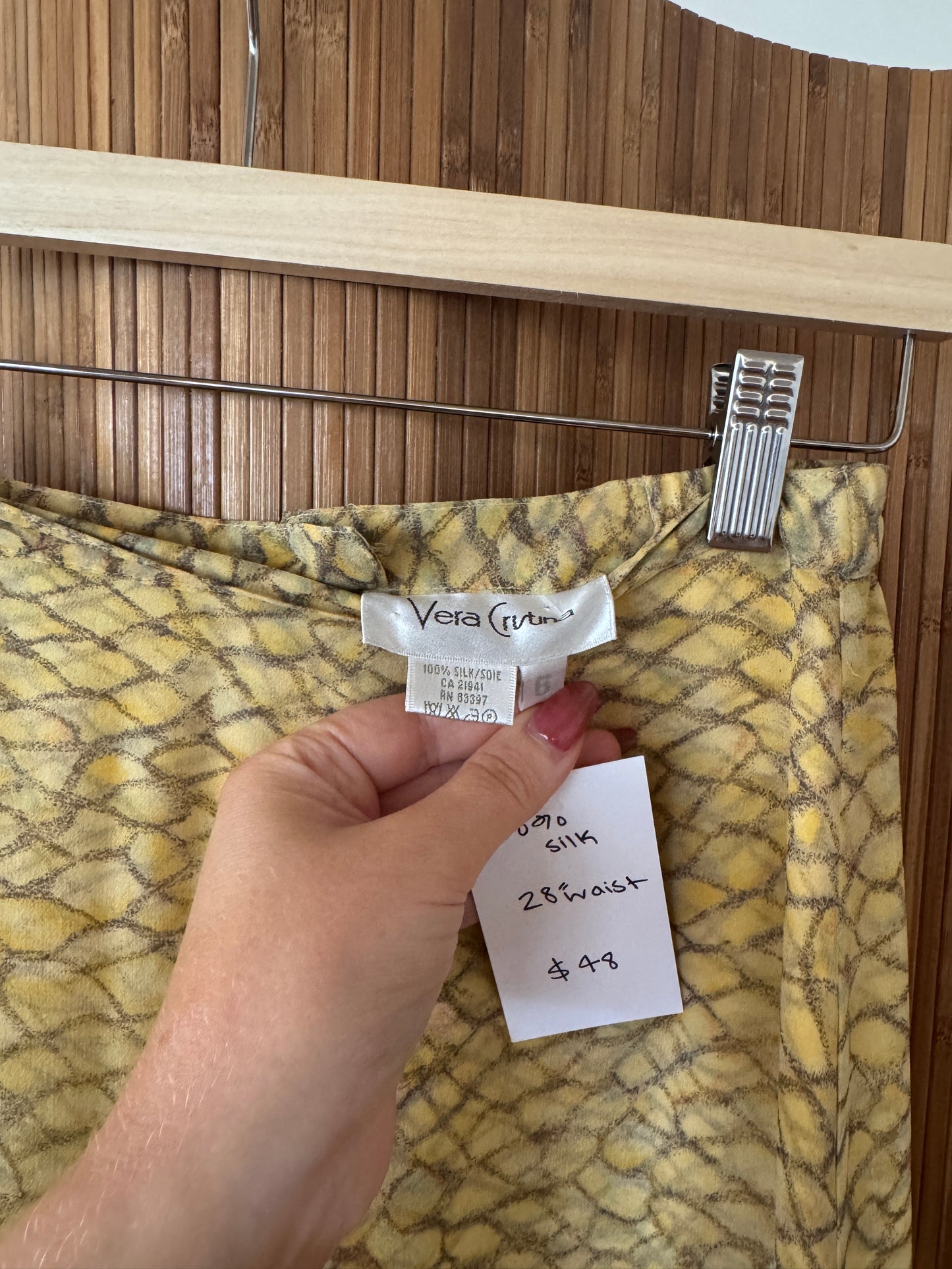 Vintage Italian Silk Skirt
