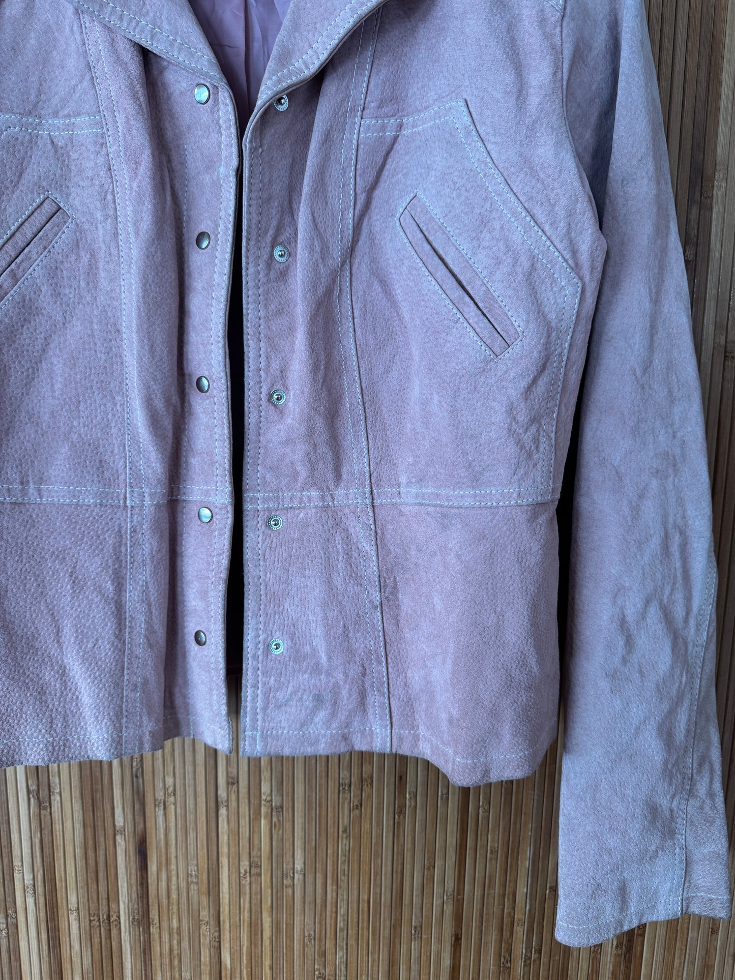 Pink Suede Wilson's Leather Jacket