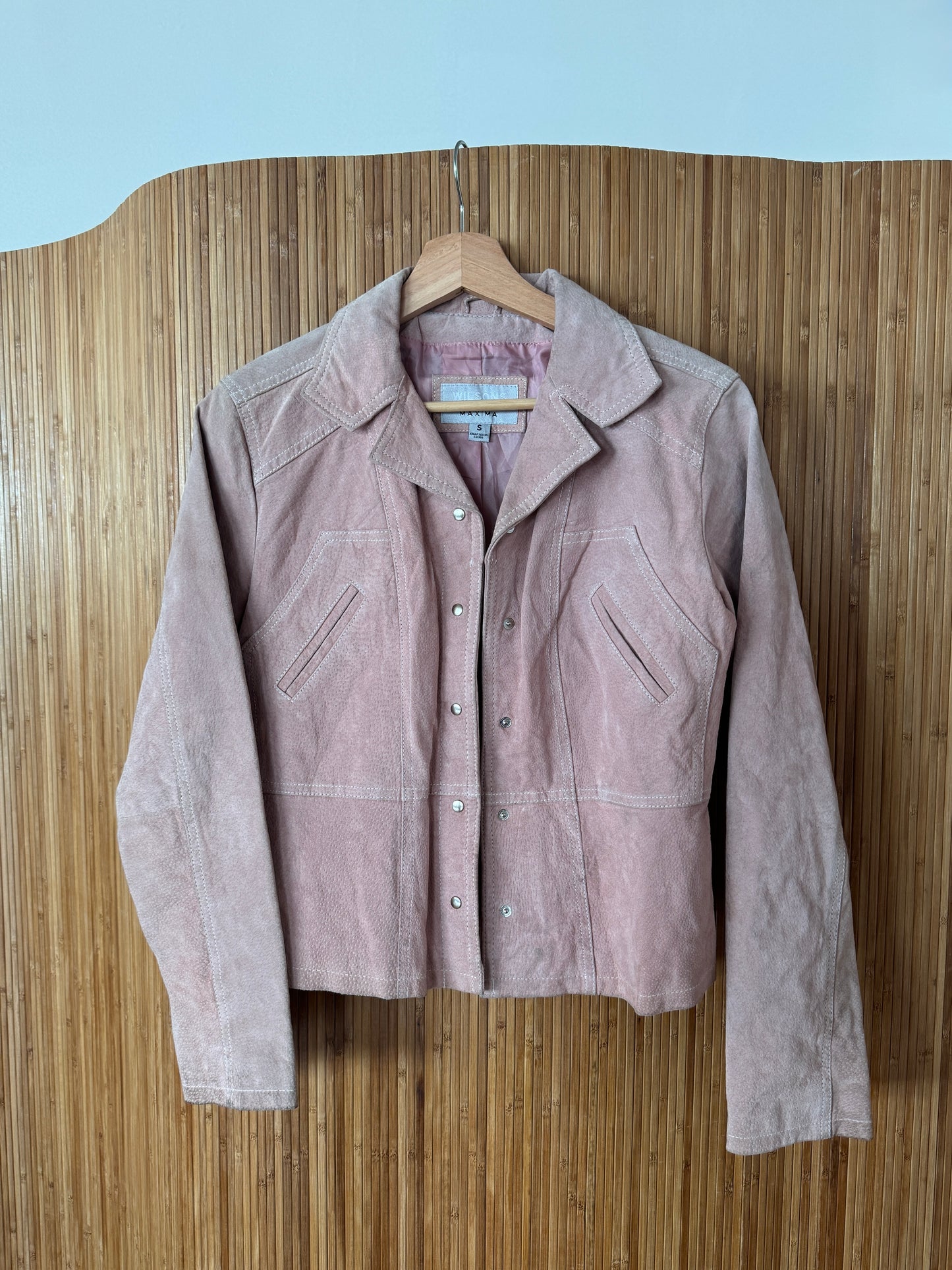 Pink Suede Wilson's Leather Jacket