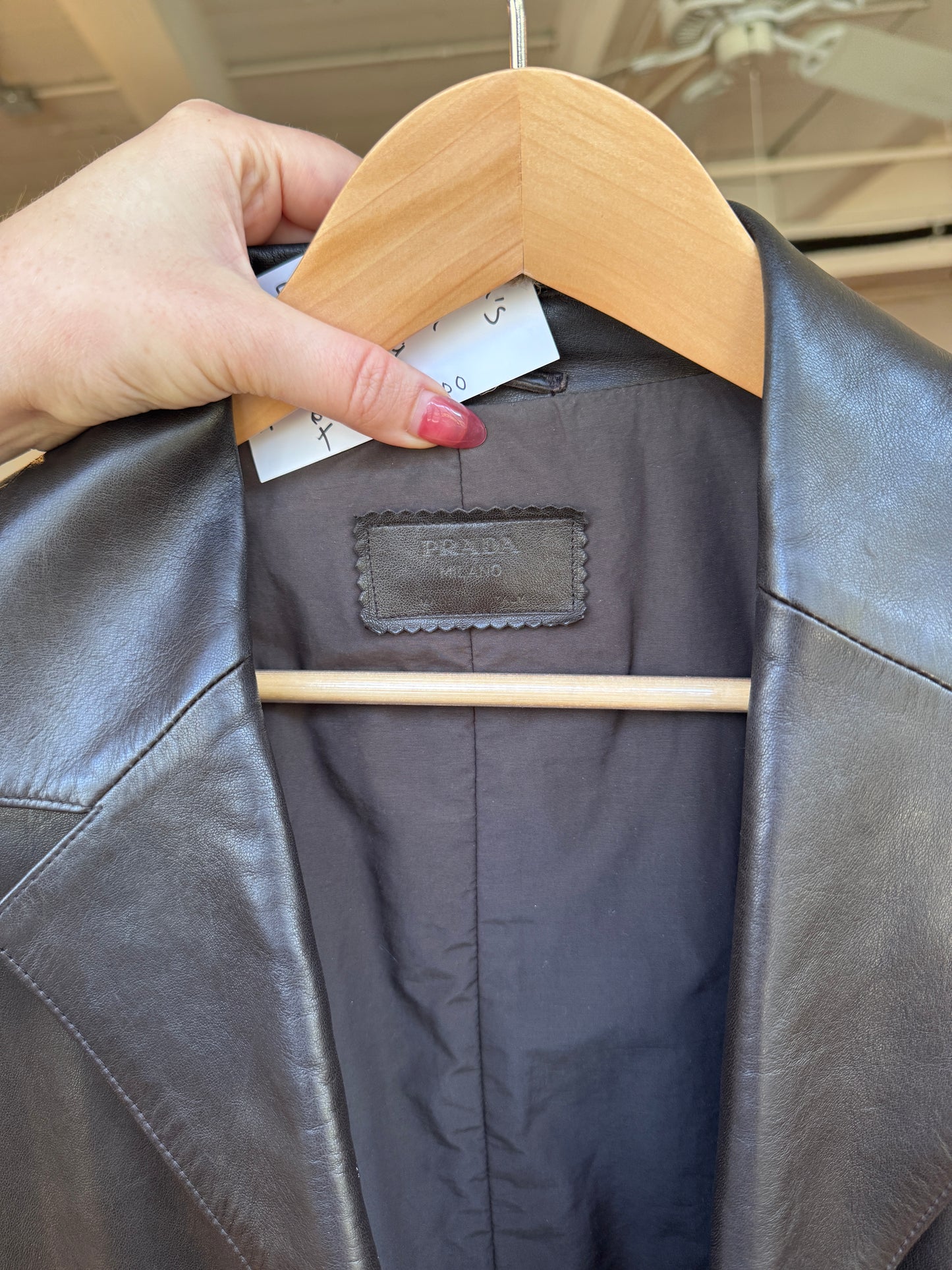 Vintage Men's Prada Leather Jacket