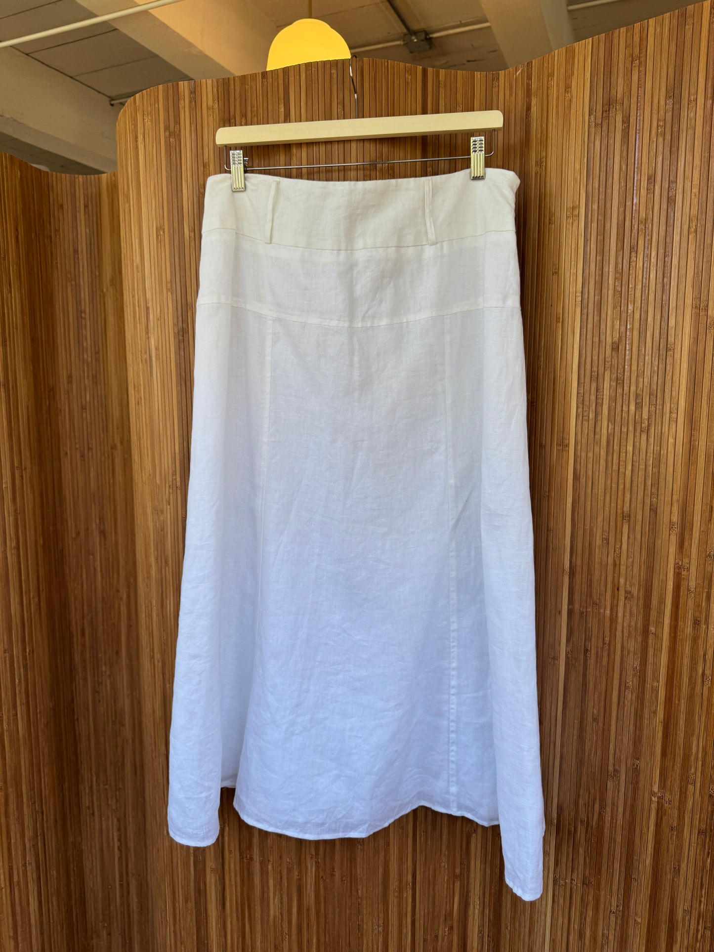 White Linen Maxi Skirt