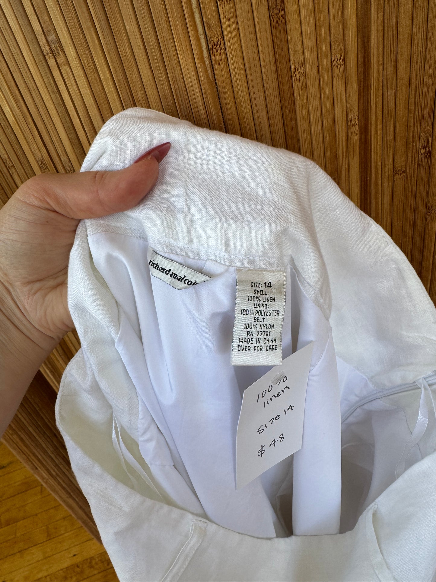 White Linen Maxi Skirt