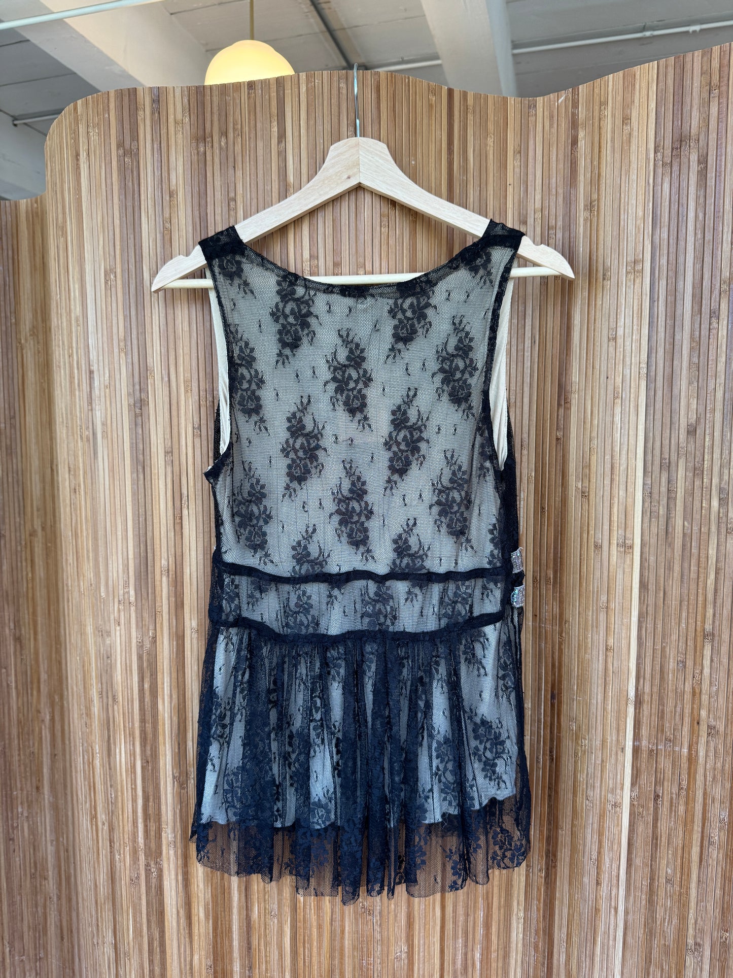 Lace Tank with Sequins Detailing