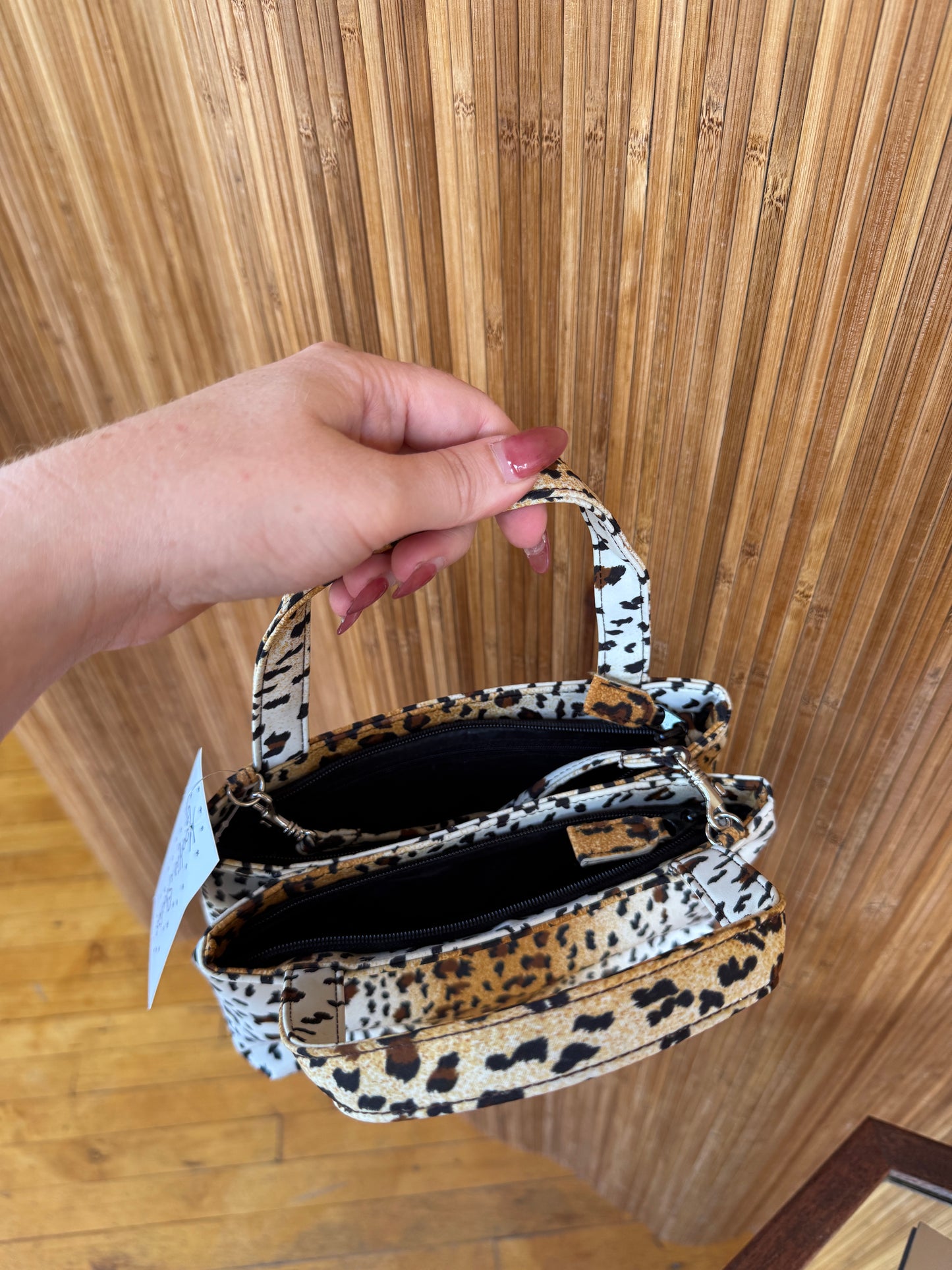 90s Leopard Print Purse