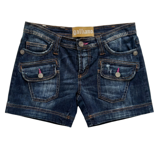 Vintage Early 2000s John Galliano Denim Shorts