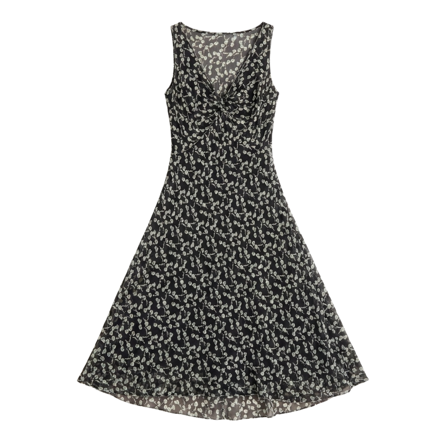 Sheer Silk 90s Floral Dress