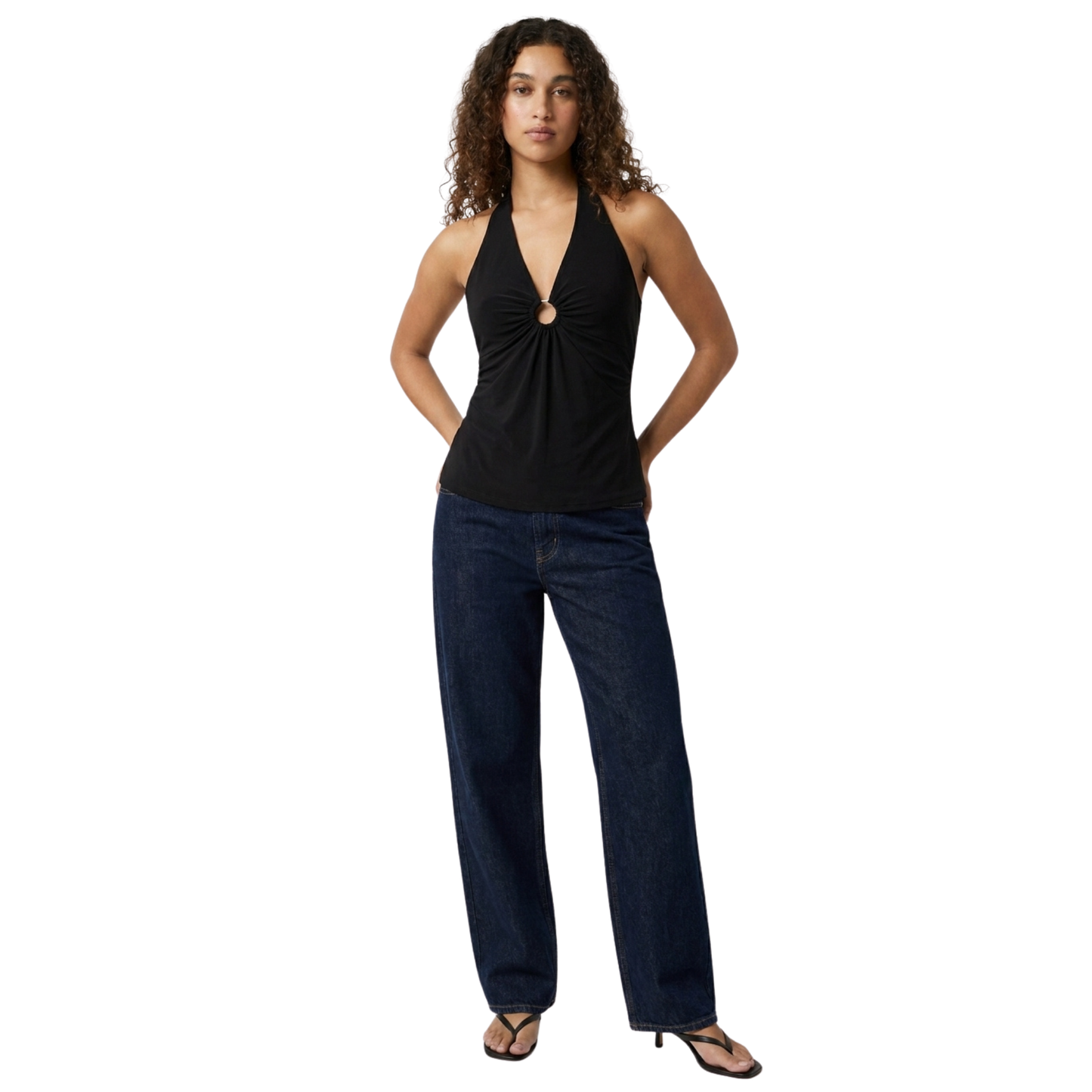 Early 2000s Black Halter Top