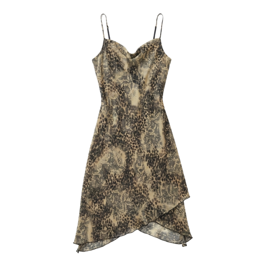 Brown Early 2000s Midi Dress